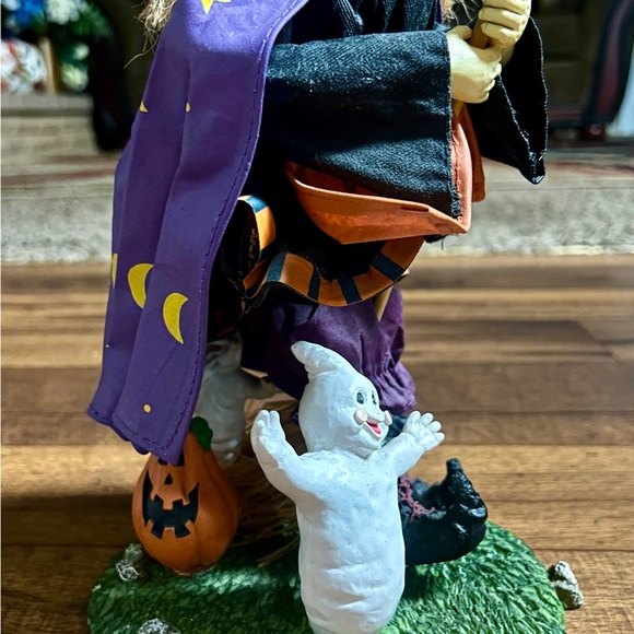Clothique • Vintage • Fabric Mache • Halloween Witch • Ghost/Pumpkin • Figure - Picture 5 of 10